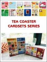 Barevné podtácky, 150mm x 75mm, 1bal.=12ks